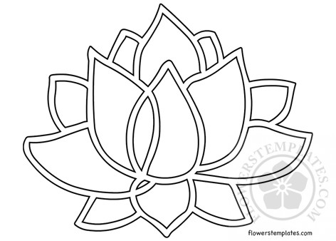 Water lily flower coloring page