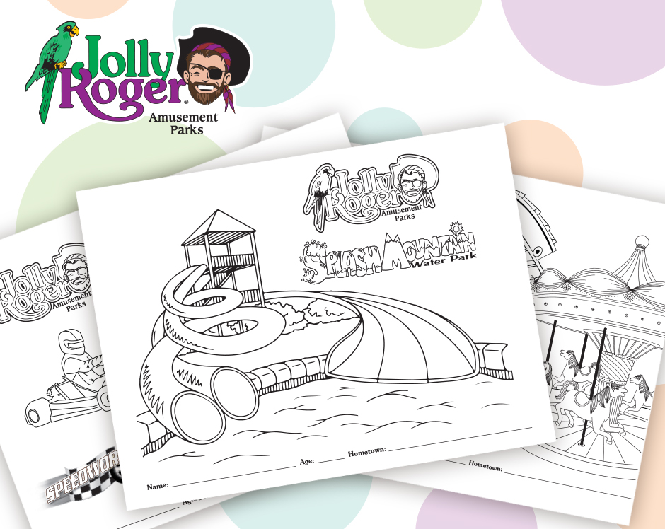 Jolly roger activity pages amusement parks water parks rides ocean city md