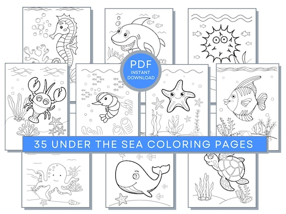 Under the sea coloring pages sea life coloring ocean coloring pages under water coloring ocean life coloring sea creature coloring page