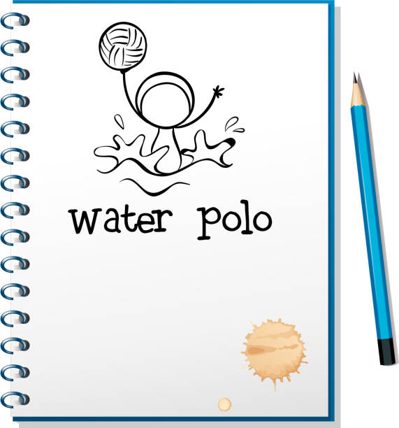 Kids playing water polo stock illustrations royalty
