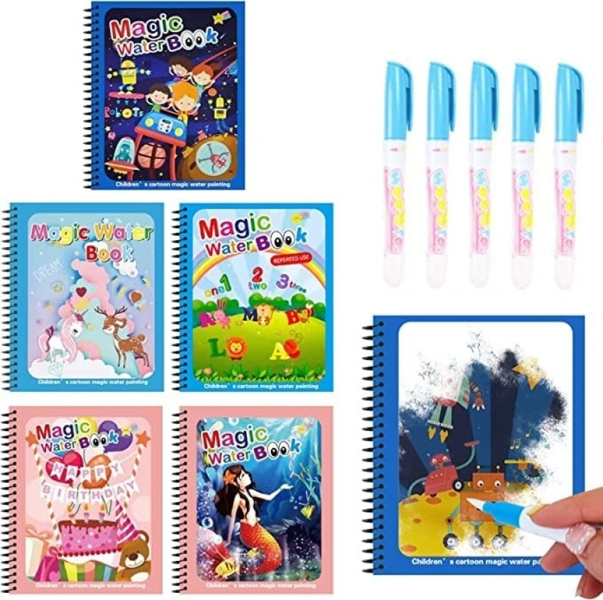 Dheeraworld water coloring books drawing magic water coloring for kids theme scrapbook kit price in india