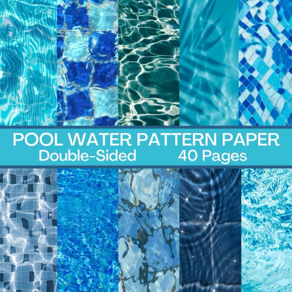 Pool water scrapbook paper pages sheets pool pattern paper double sided for scrapbooking card making origami diy and more millicent jade books