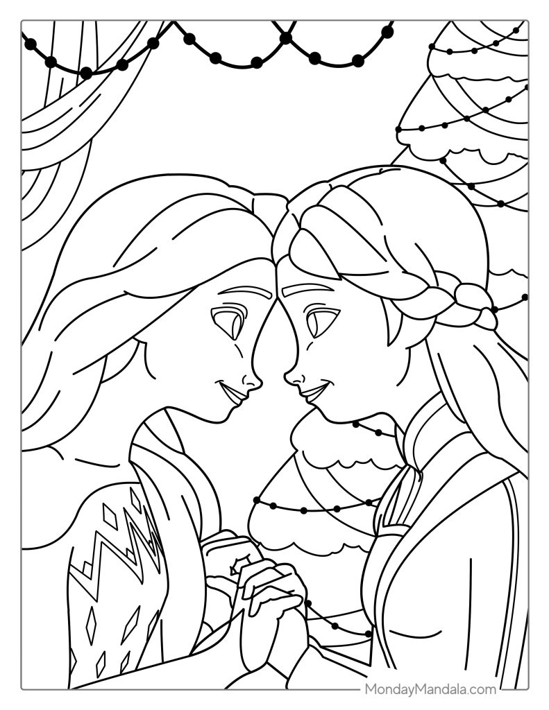 Elsa coloring pages free pdf printables