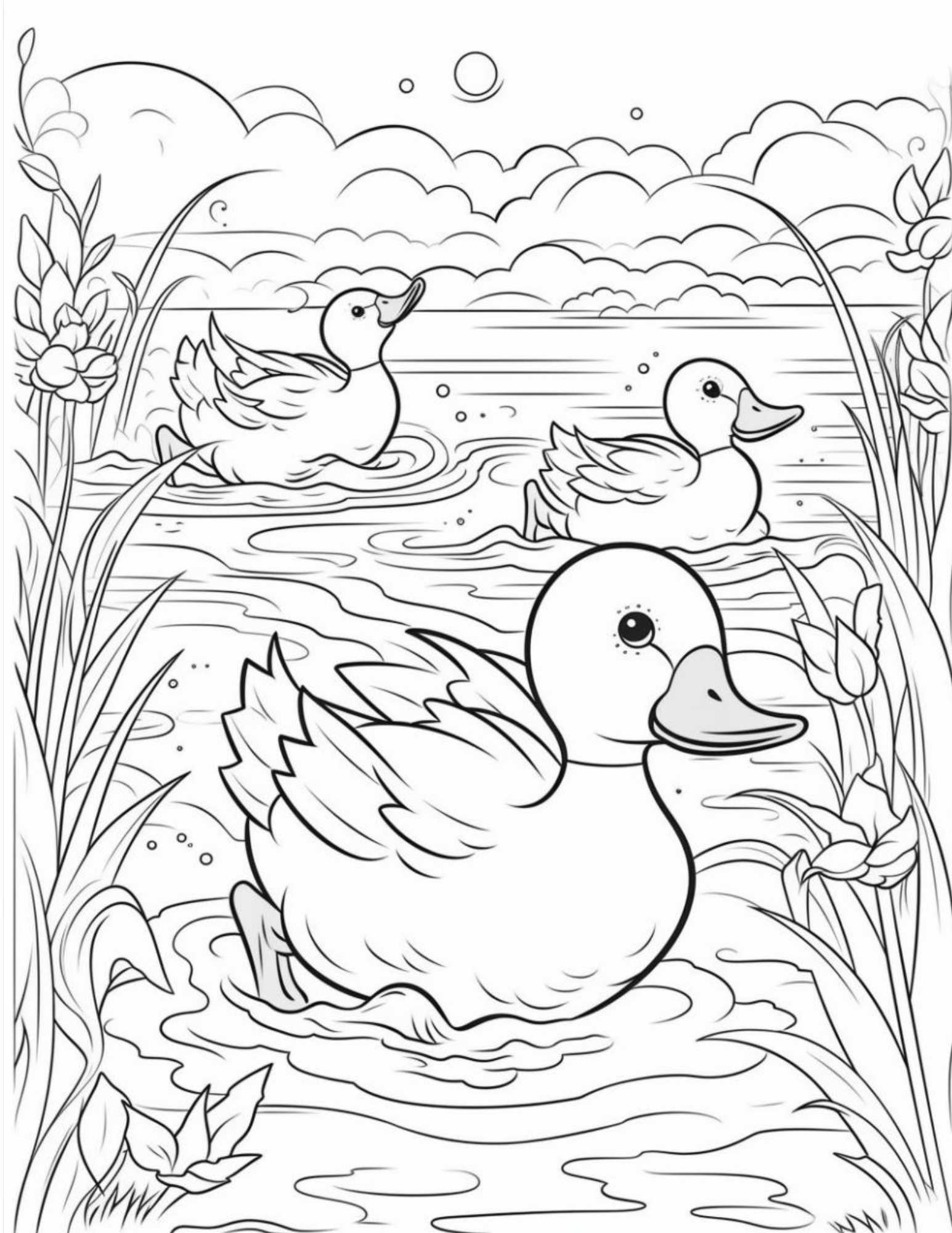 Adorable free duck coloring pages for creative fun