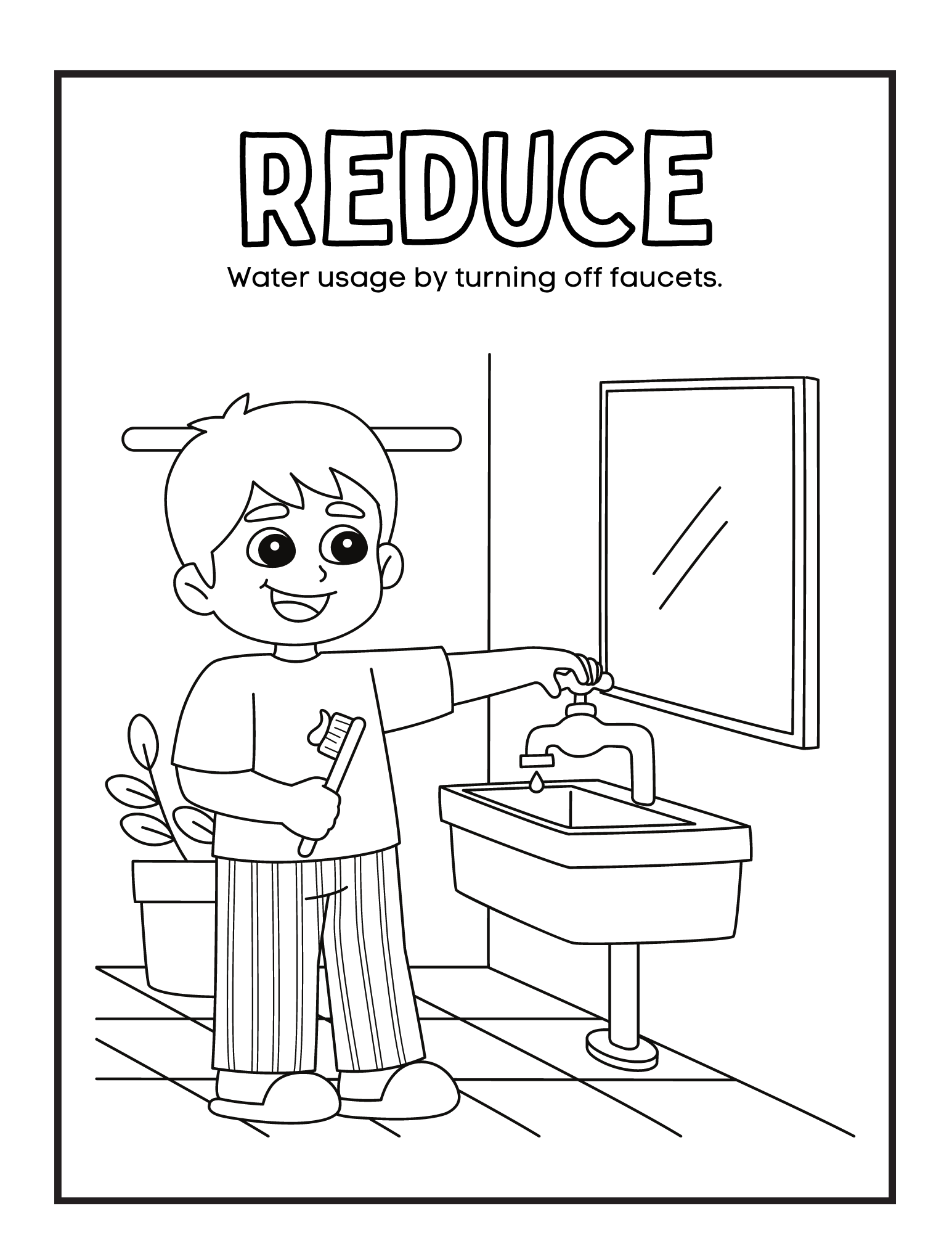 Reduce reuse recycle coloring pages â