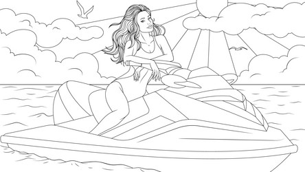 Girl ski sexy vector images