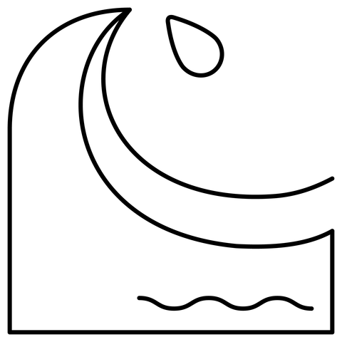 Water wave emoji coloring page free printable coloring pages