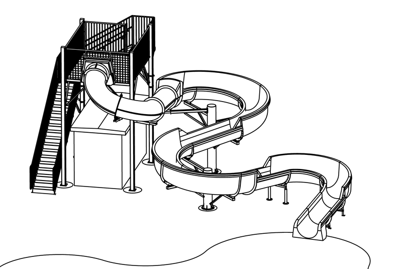 Natural structures water slides entry height to