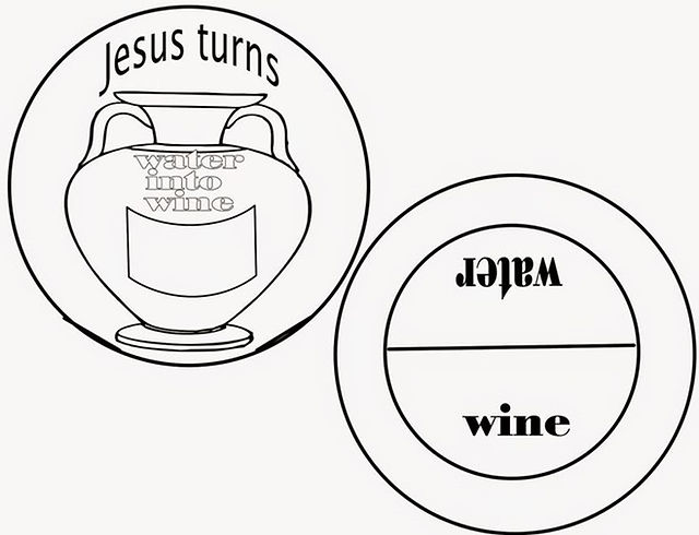 Childrens activities jan jesus turns water into wine