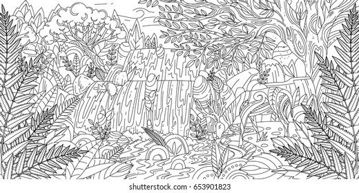Waterfall illustration colour images stock photos d objects vectors