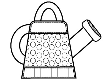 Watering can cut color craft