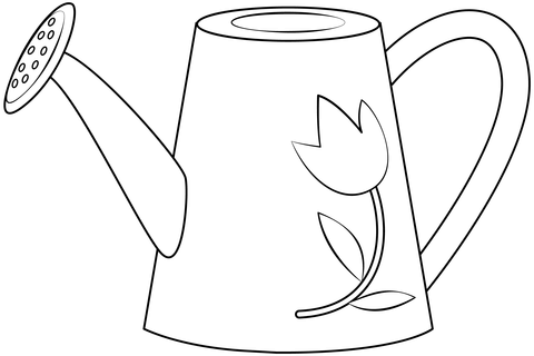 Watering can coloring page free printable coloring pages