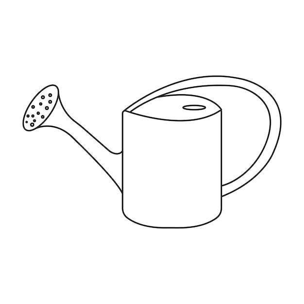 Premium vector watering can line icon vector isolated on white background outline for kids coloring sheet