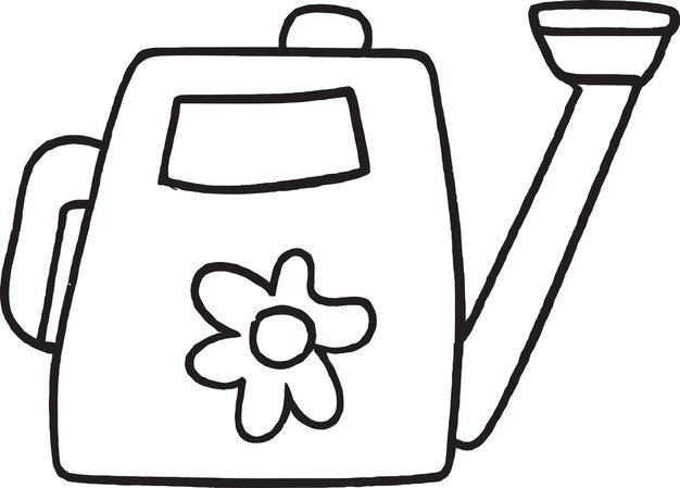 Page watering can coloring pages vectors illustrations for free download