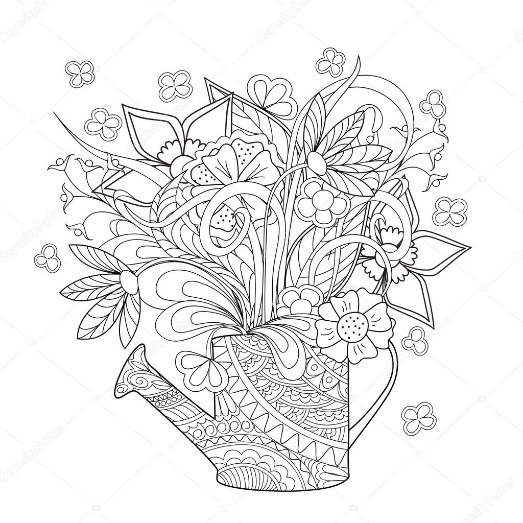 Doodle flowers and herb stock vector by sliplee