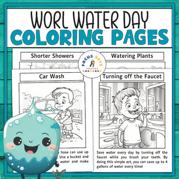 Fun and educational water conservation pages water coloring sheets