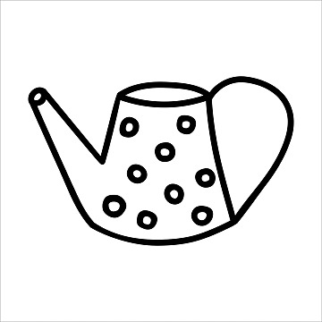 Watering can outline art png transparent images free download vector files