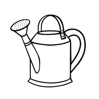 Watering can coloring pages vectors illustrations for free download
