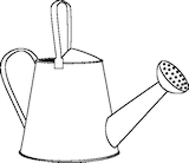 Watering can coloring pages for kids