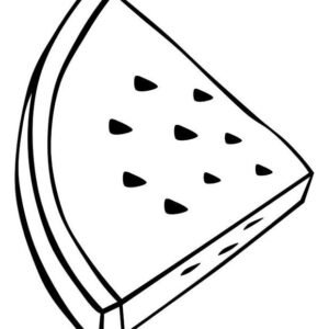 Watermelon coloring page printable for free download