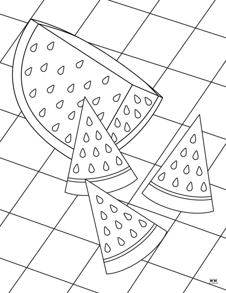 Watermelon coloring pages