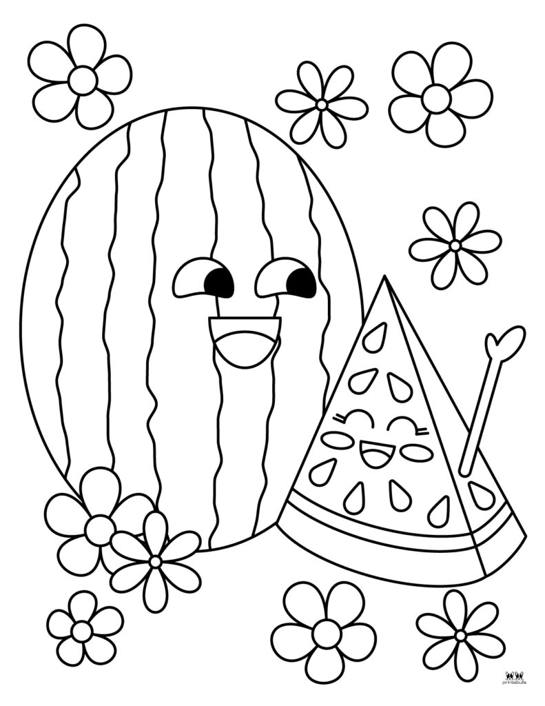 Watermelon coloring pages