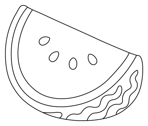 Watermelon emoji coloring page free printable coloring pages