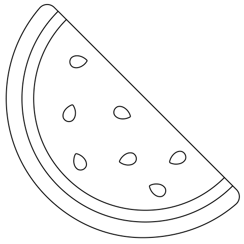 Watermelon emoji coloring page free printable coloring pages