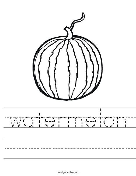 Watermelon worksheet sight word worksheets free preschool worksheets worksheets