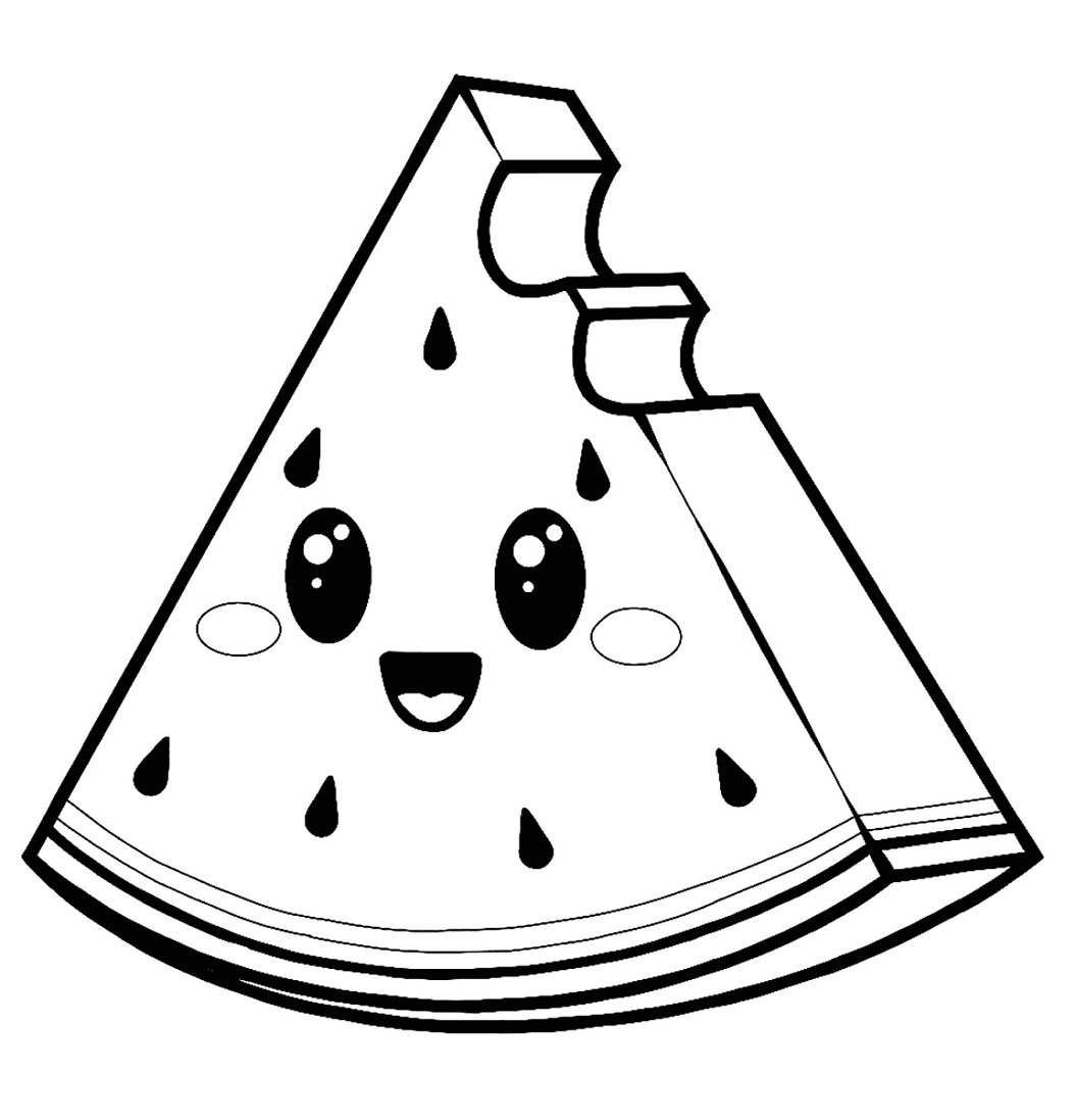 Watermelon coloring pages printable for free download