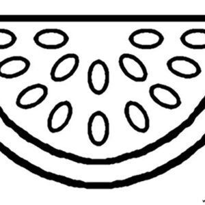 Watermelon coloring page printable for free download