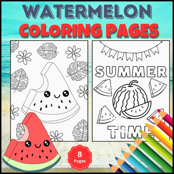 Watermelon coloring pages