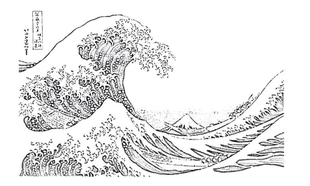 Japanese wave coloring pages hokusai great wave off kanagawa great wave