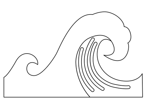 Sea wave coloring page free printable coloring pages