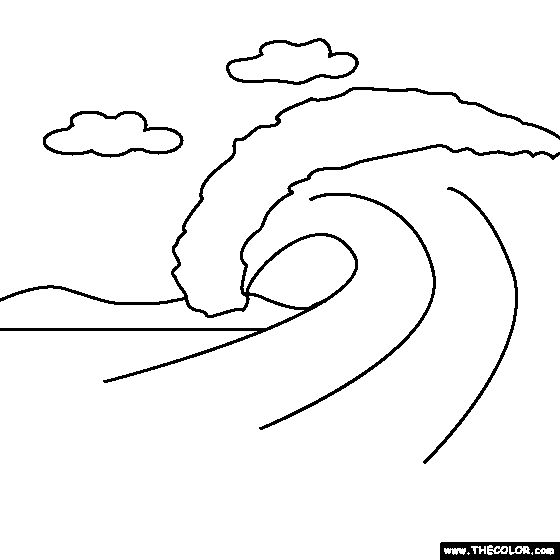 Breaking wave coloring page online coloring pages coloring pages online coloring