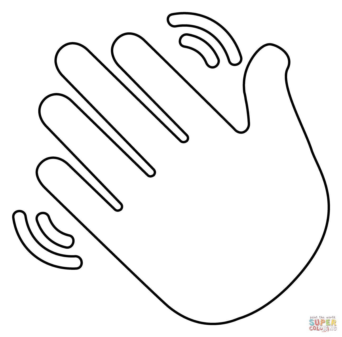 Waving hand emoji coloring page free printable coloring pages