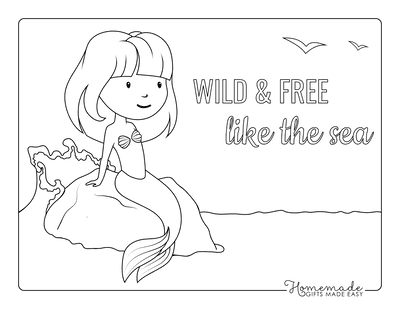 Free printable mermaid coloring pages
