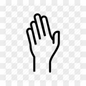 Fingers hand raise raising wave icon