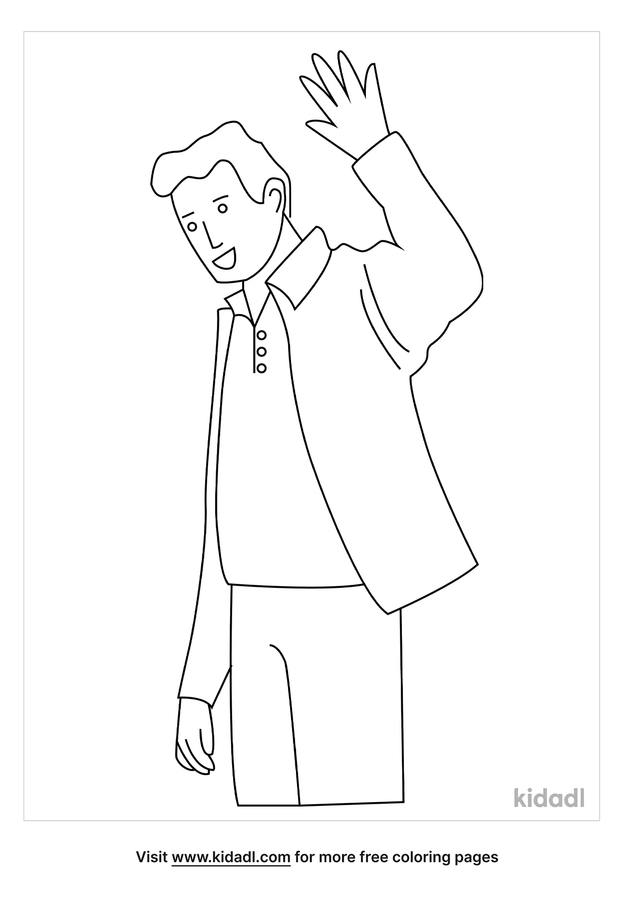 Free wave your hands in the air coloring page coloring page printables