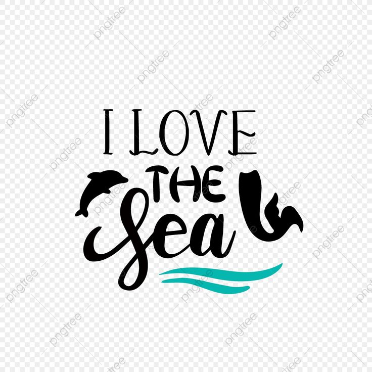 Dolph sea vector hd images svg black i love the sea hand pated dolph wave short sentence svg hand drawn dolph short sentence png image for free downâ heart colorg pages