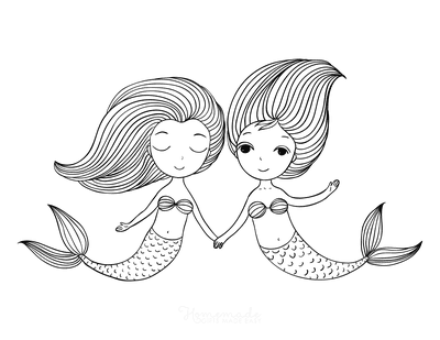 Free printable mermaid coloring pages