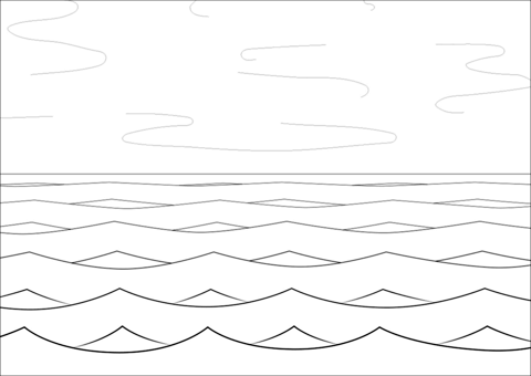 Sea and waves coloring page free printable coloring pages
