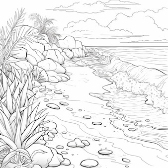 Page waves coloring pictures