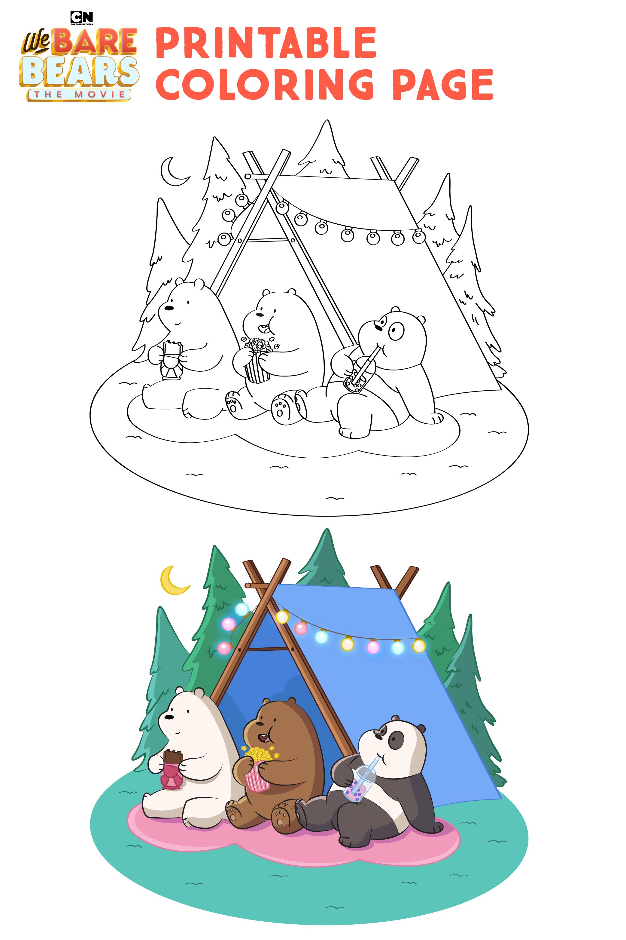 We bare bears printable coloring page bear coloring pages we bare bears coloring pages