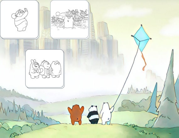 We bare bears coloring bookdigitalinstant download download now
