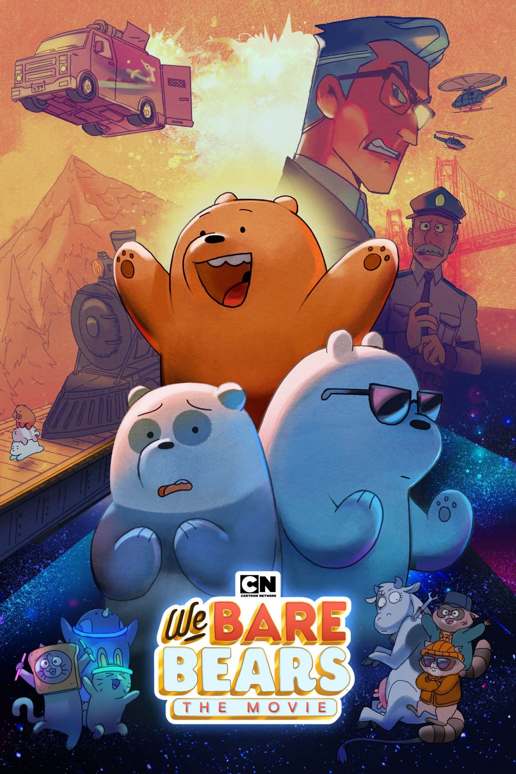 The bears are ing home catch we bare bears the movie coloring page