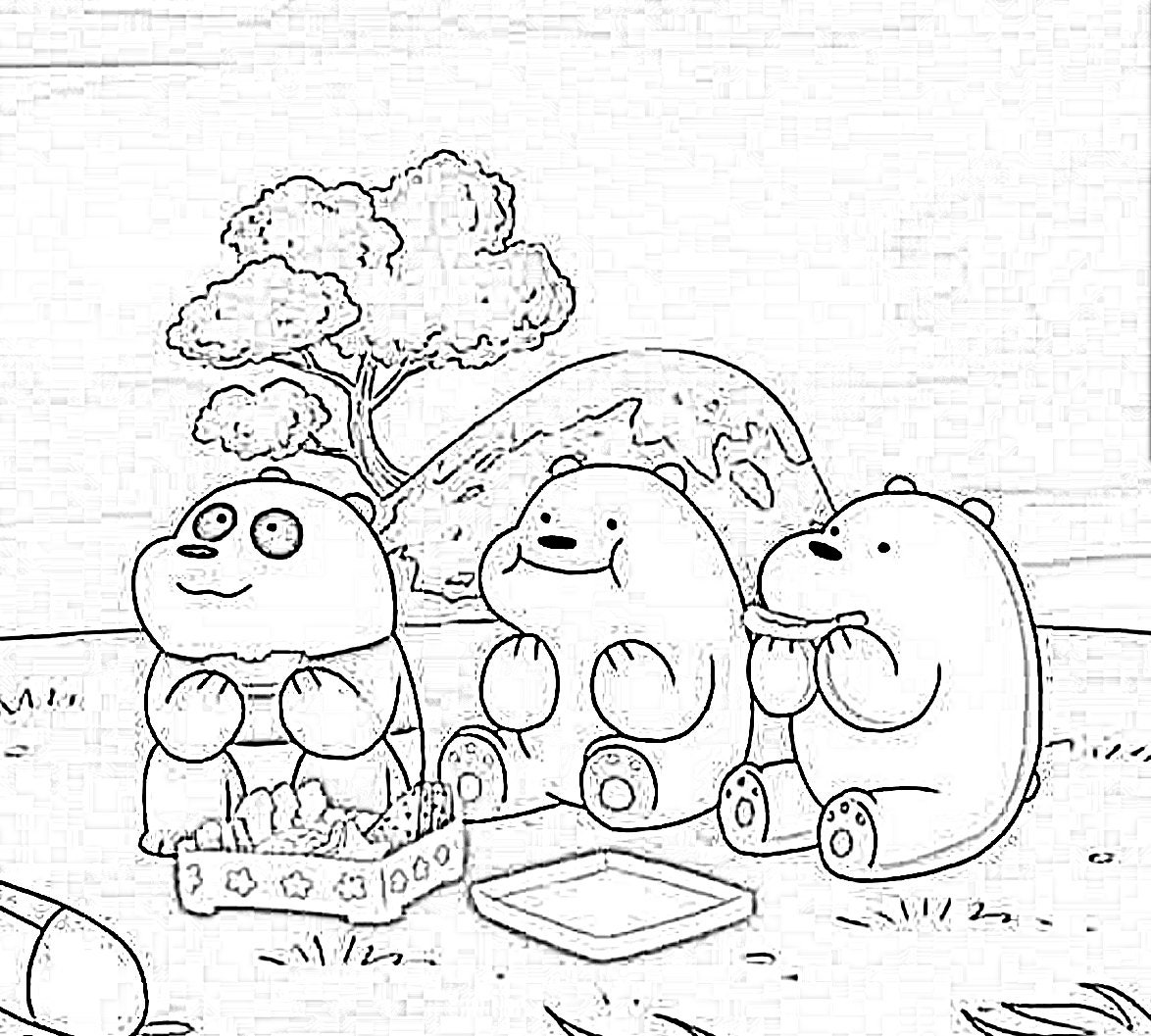 We bare bears colouring book