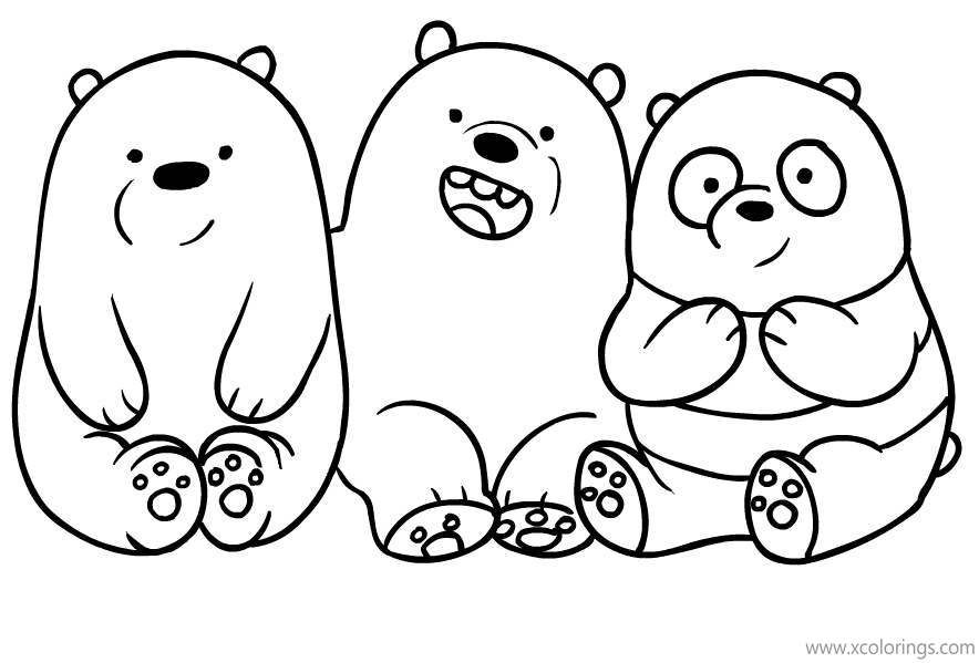 Dibujos para colorear de we bare bears bonitos desenhos fãceis doodle art esboão de urso