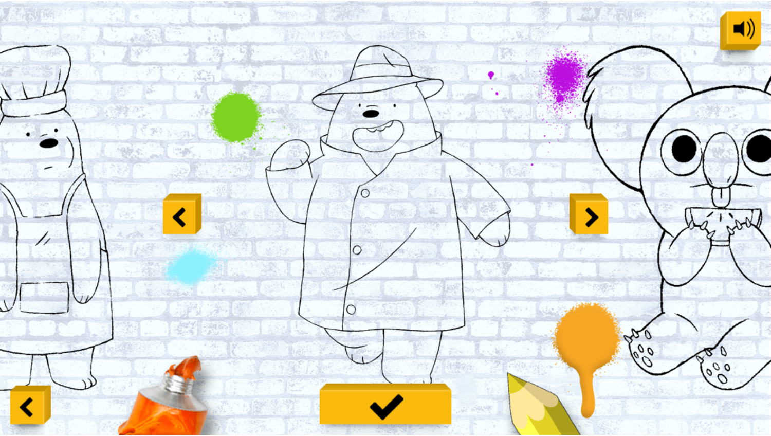 Ðï play we bare bears color in game free online we bare bears coloring video game for kids adults