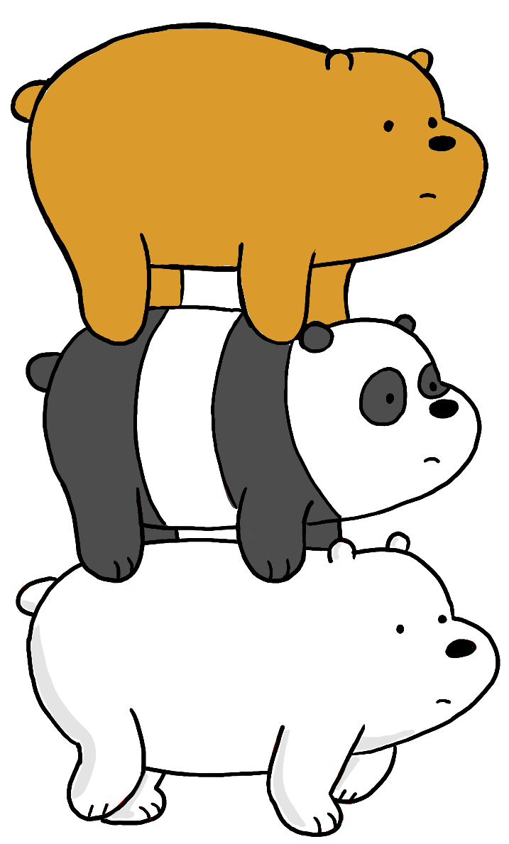 How to draw grizzly panda and ice bear from we bare bears bearstack